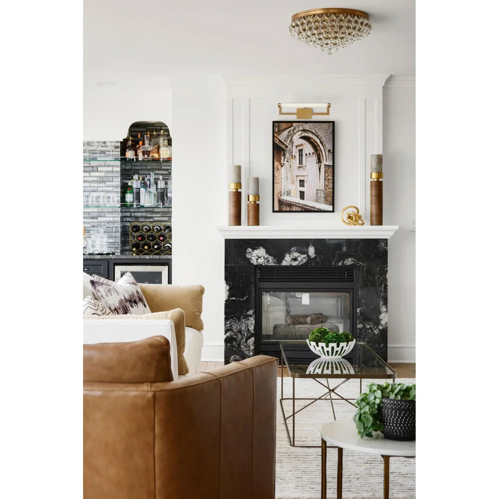 Calypso 20 Inch 6 - Light Crystal Flush Mount - Lightings Menu