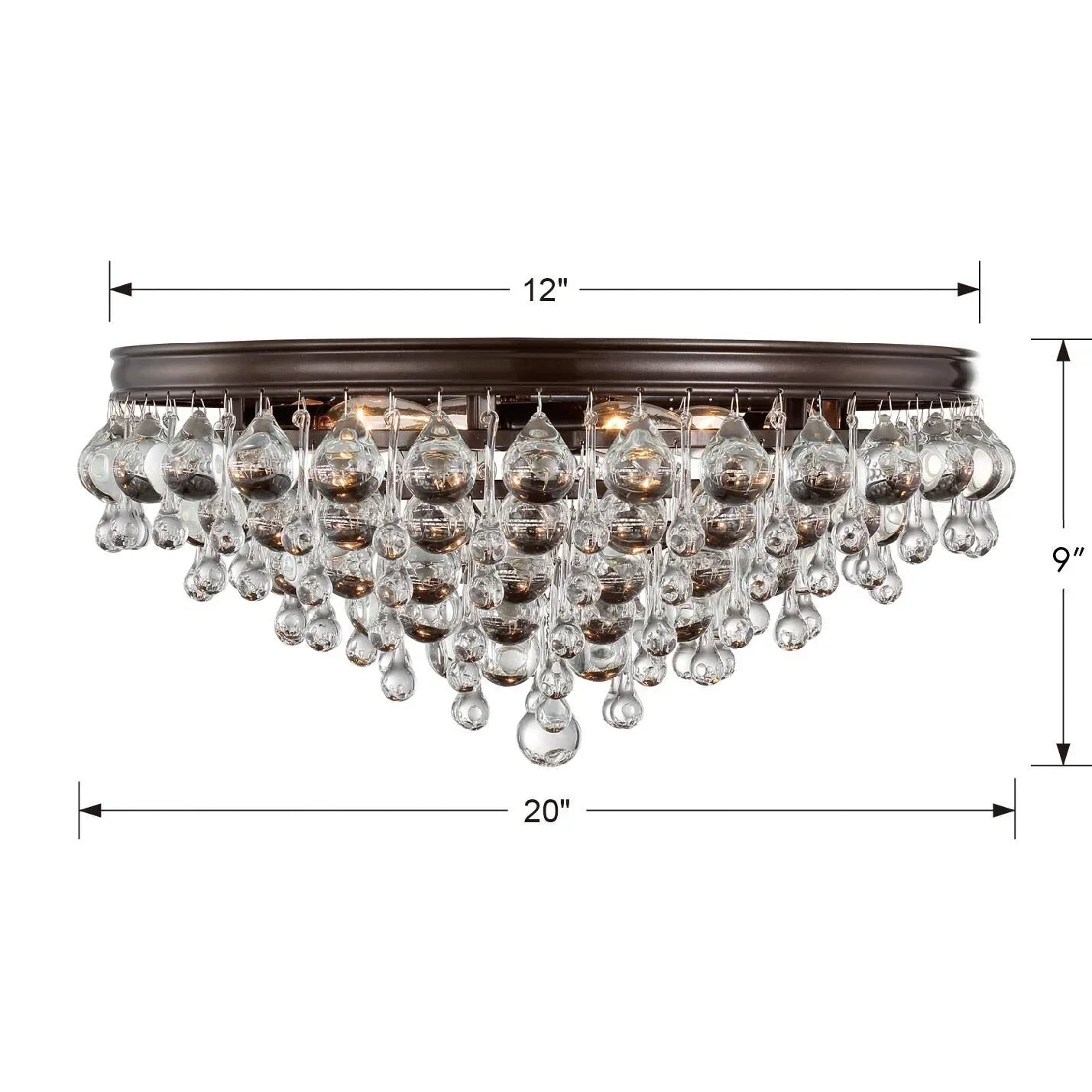 Calypso 20 Inch 6 - Light Crystal Flush Mount - Lightings Menu