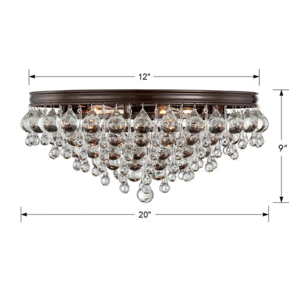 Calypso 20 Inch 6 - Light Crystal Flush Mount - Lightings Menu