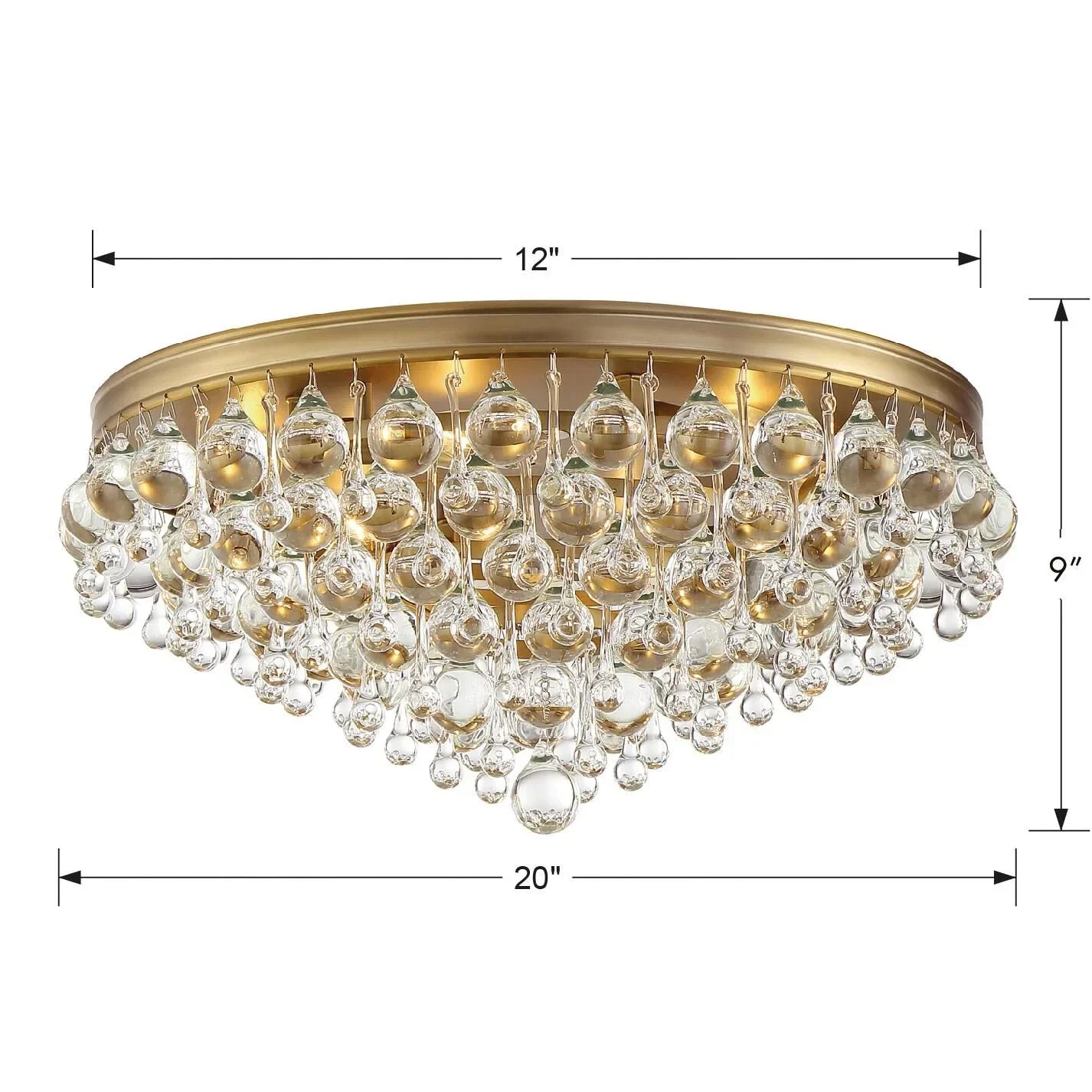 Calypso 20 Inch 6 - Light Crystal Flush Mount - Lightings Menu