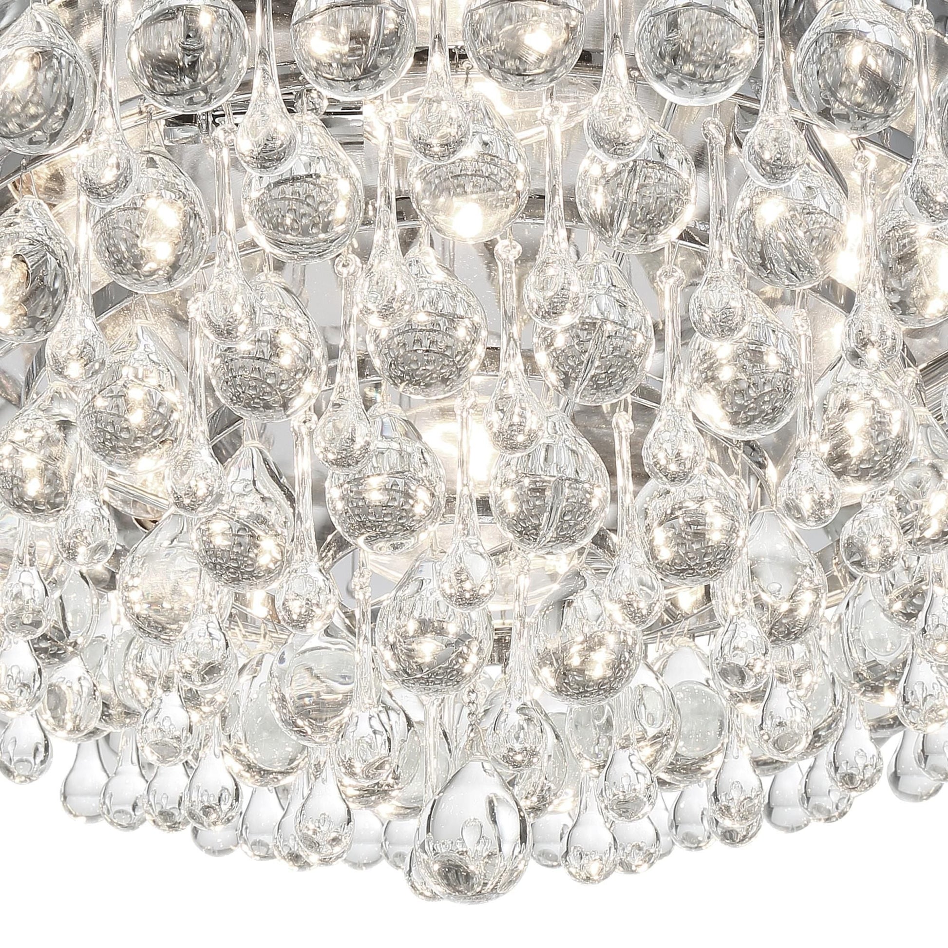 Calypso 20 Inch 6 - Light Crystal Flush Mount - Lightings Menu