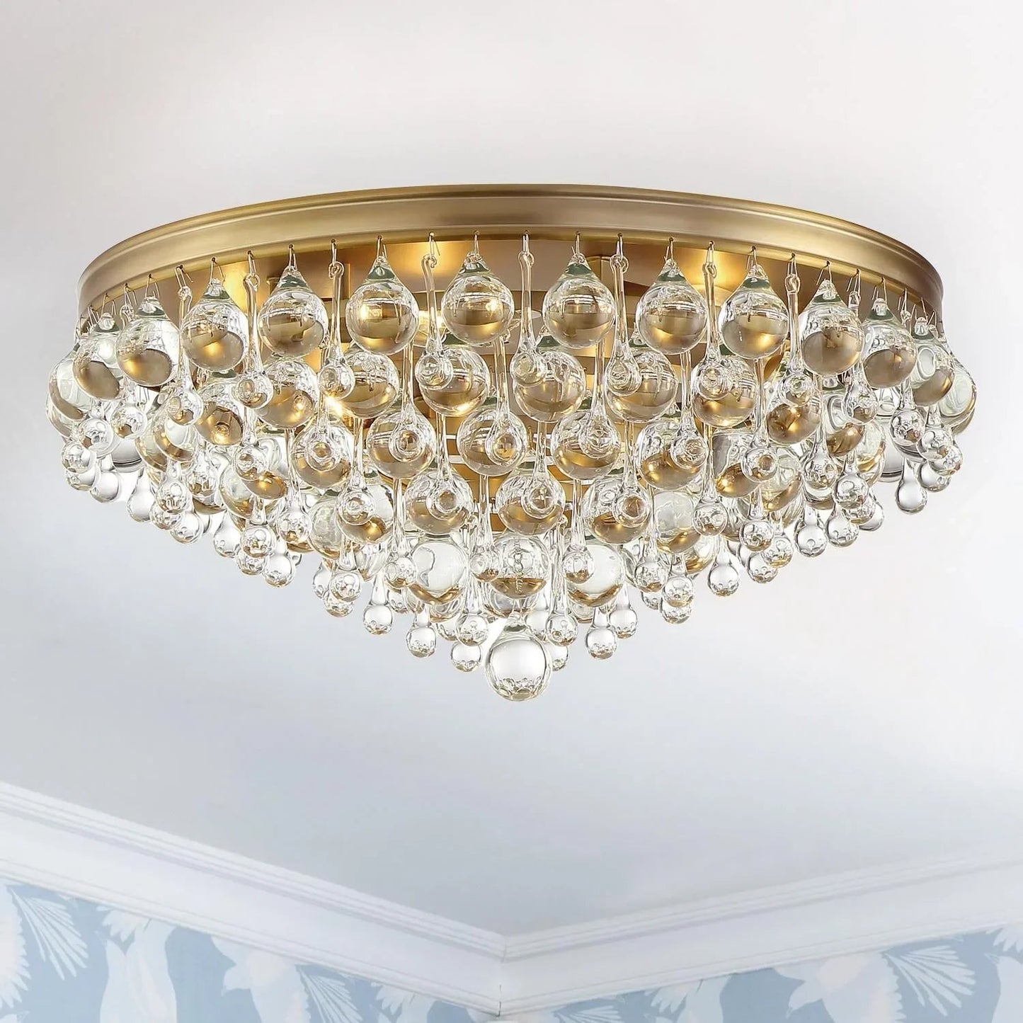 Calypso 20 Inch 6 - Light Crystal Flush Mount - Lightings Menu