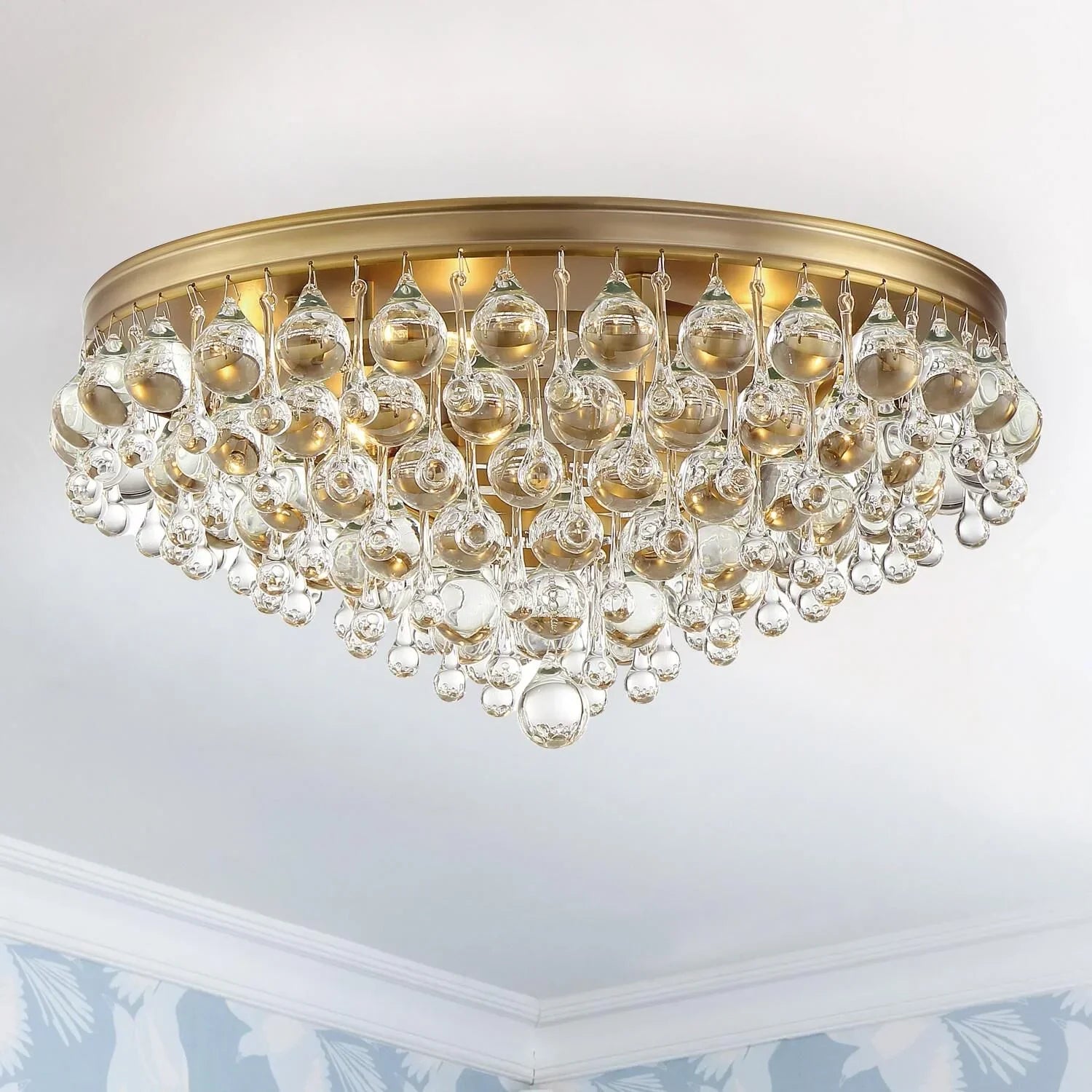 Calypso 20 Inch 6 - Light Crystal Flush Mount - Lightings Menu