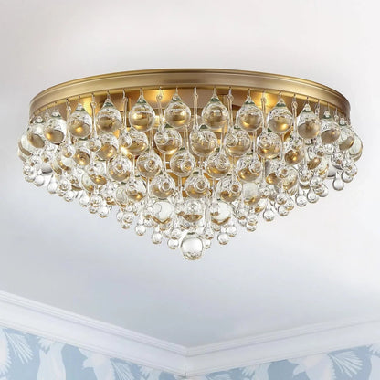 Calypso 20 Inch 6 - Light Crystal Flush Mount - Lightings Menu