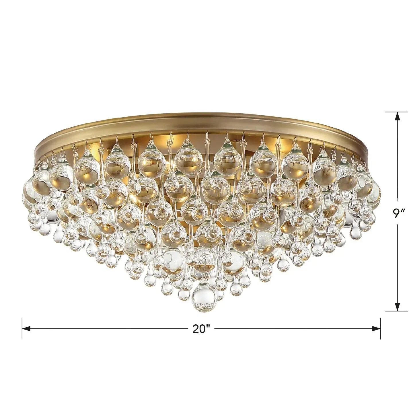 Calypso 20 Inch 6 - Light Crystal Flush Mount - Lightings Menu