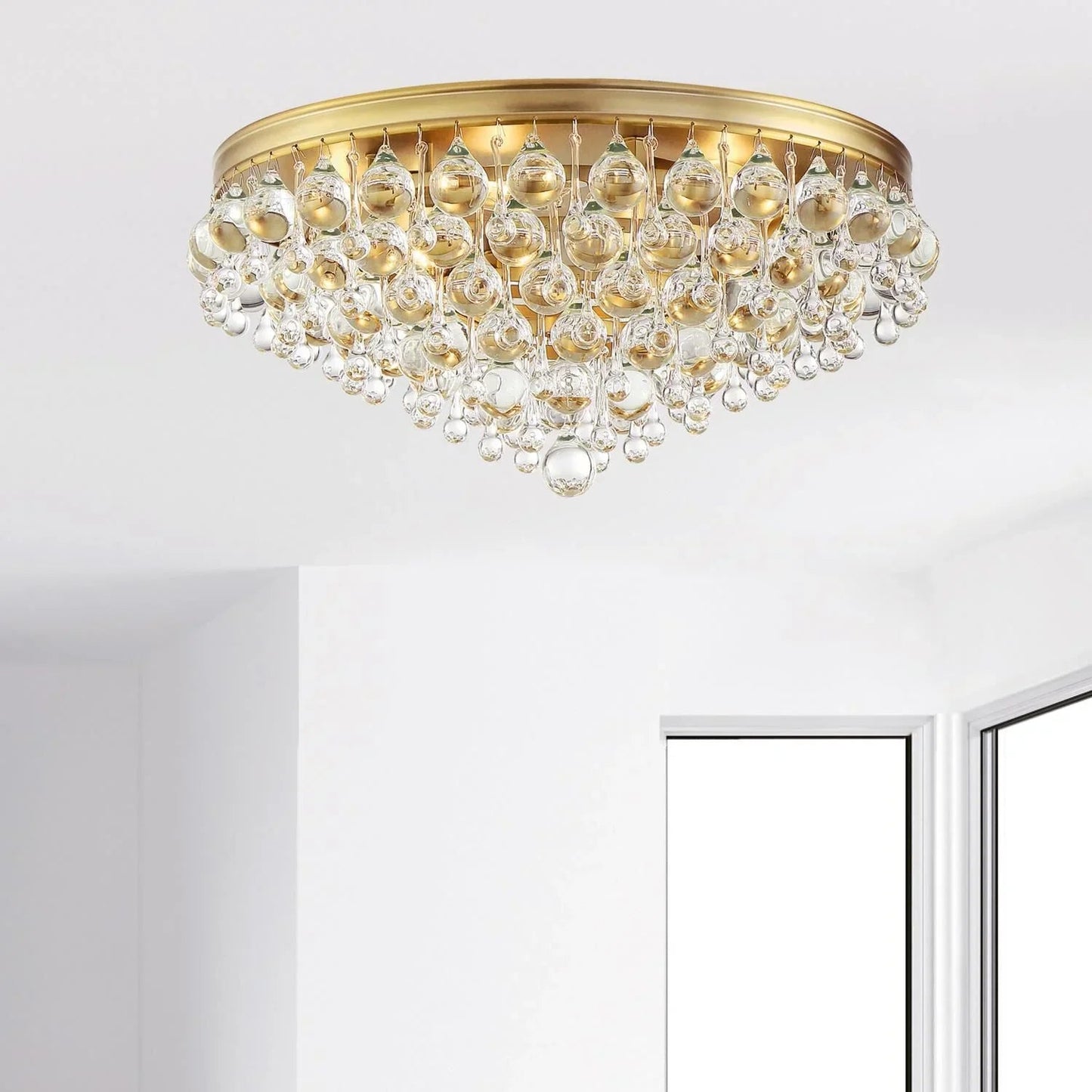 Calypso 20 Inch 6 - Light Crystal Flush Mount - Lightings Menu