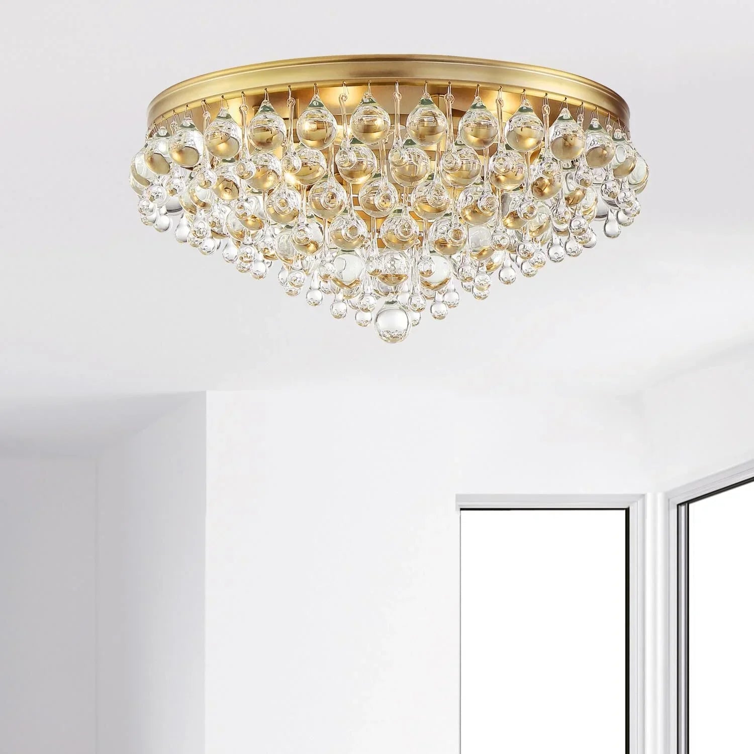 Calypso 20 Inch 6 - Light Crystal Flush Mount - Lightings Menu