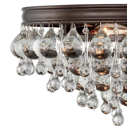 Calypso 20 Inch 6 - Light Crystal Flush Mount - Lightings Menu