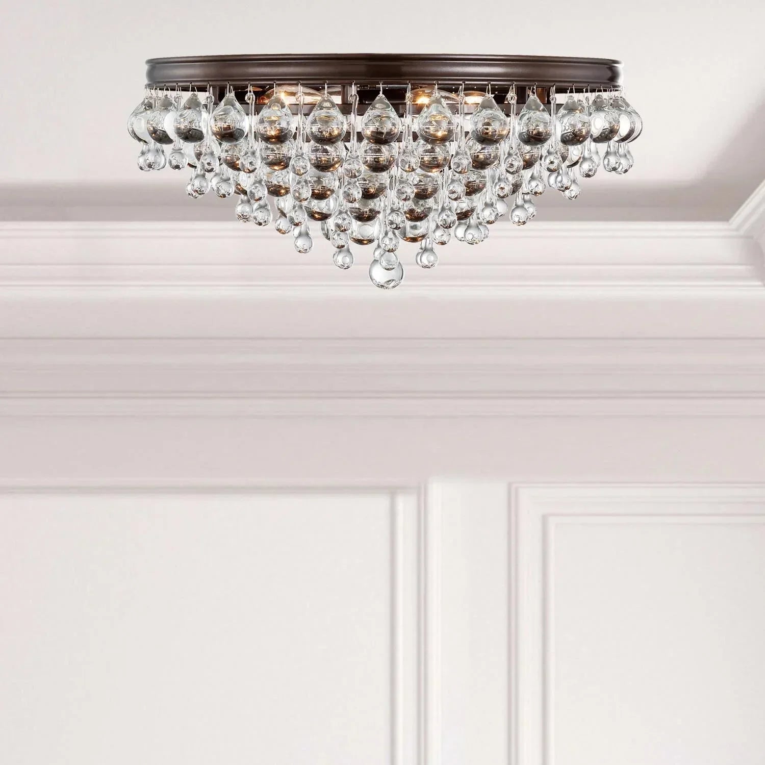 Calypso 20 Inch 6 - Light Crystal Flush Mount - Lightings Menu