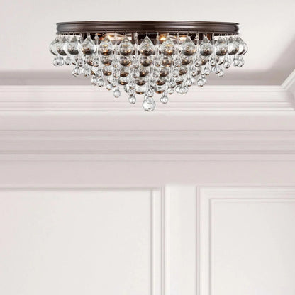 Calypso 20 Inch 6 - Light Crystal Flush Mount - Lightings Menu