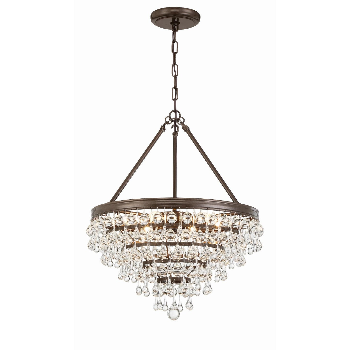 Calypso 20 Inch 6 Light Mini Chandelier - Lightings Menu
