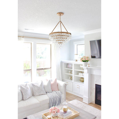 Calypso 20 Inch 6 Light Mini Chandelier - Lightings Menu