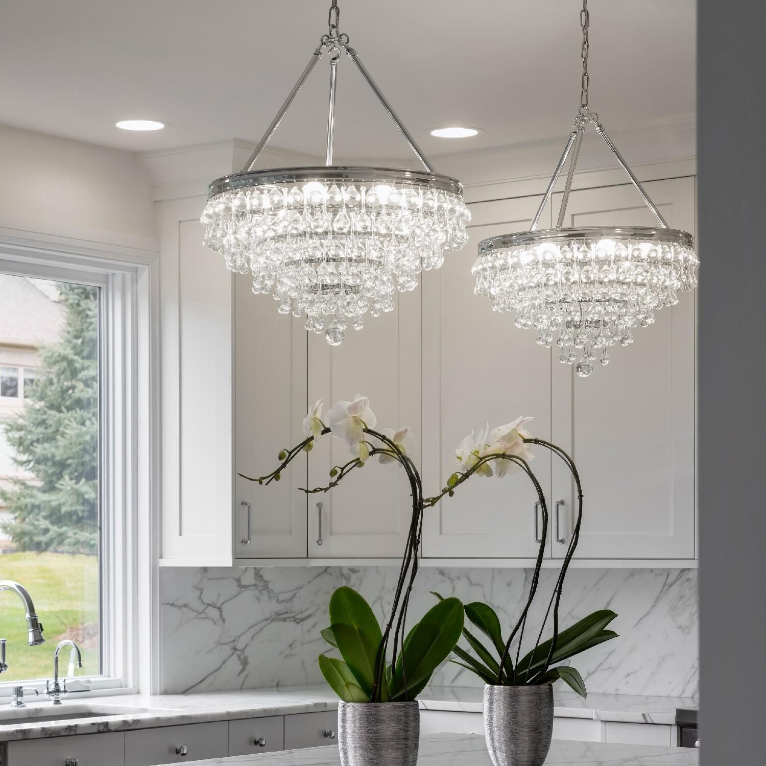 Calypso 20 Inch 6 Light Mini Chandelier - Lightings Menu