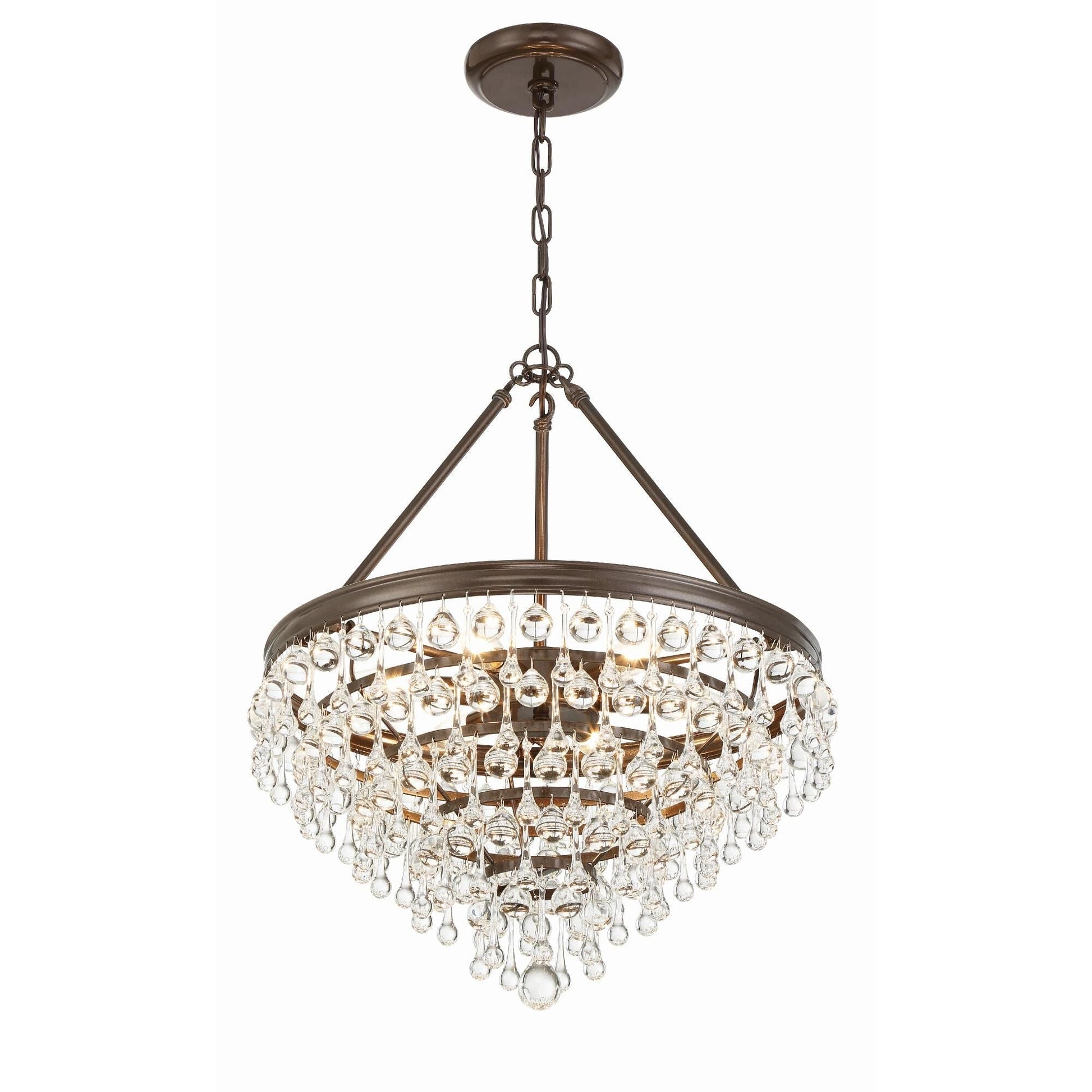 Calypso 20 Inch 6 Light Mini Chandelier - Lightings Menu