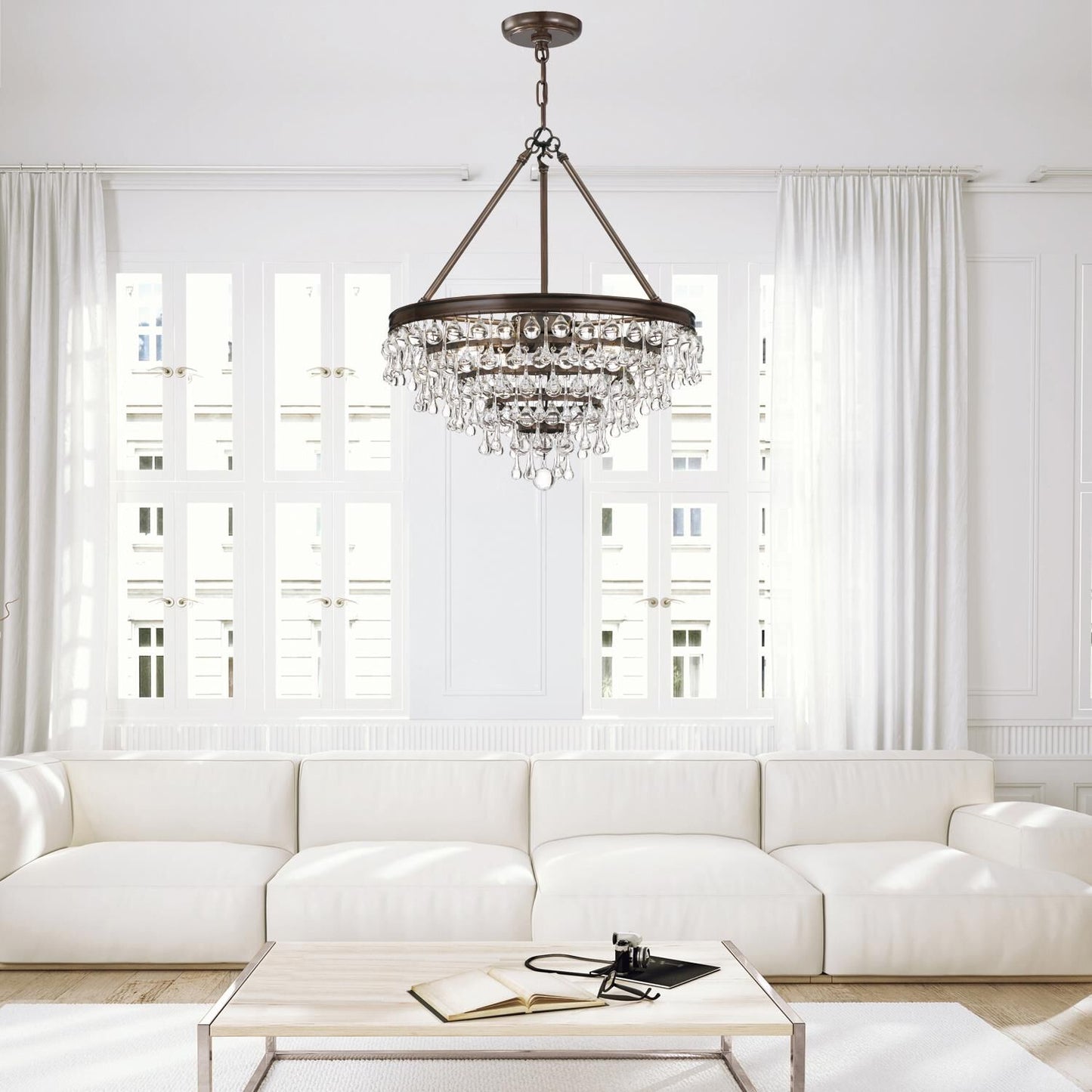 Calypso 20 Inch 6 Light Mini Chandelier - Lightings Menu
