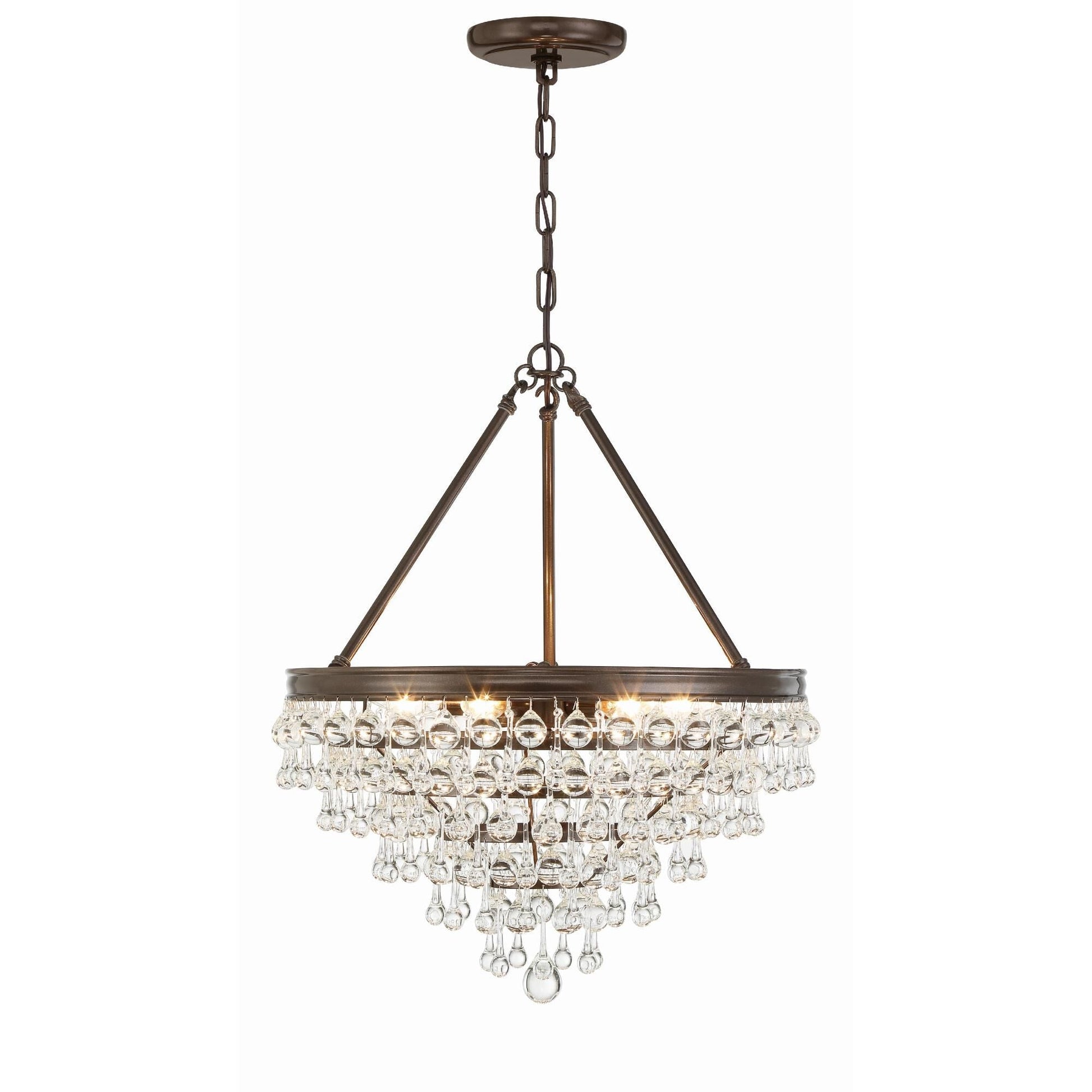 Calypso 20 Inch 6 Light Mini Chandelier - Lightings Menu