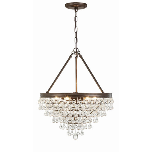 Calypso 20 Inch 6 Light Mini Chandelier - Lightings Menu