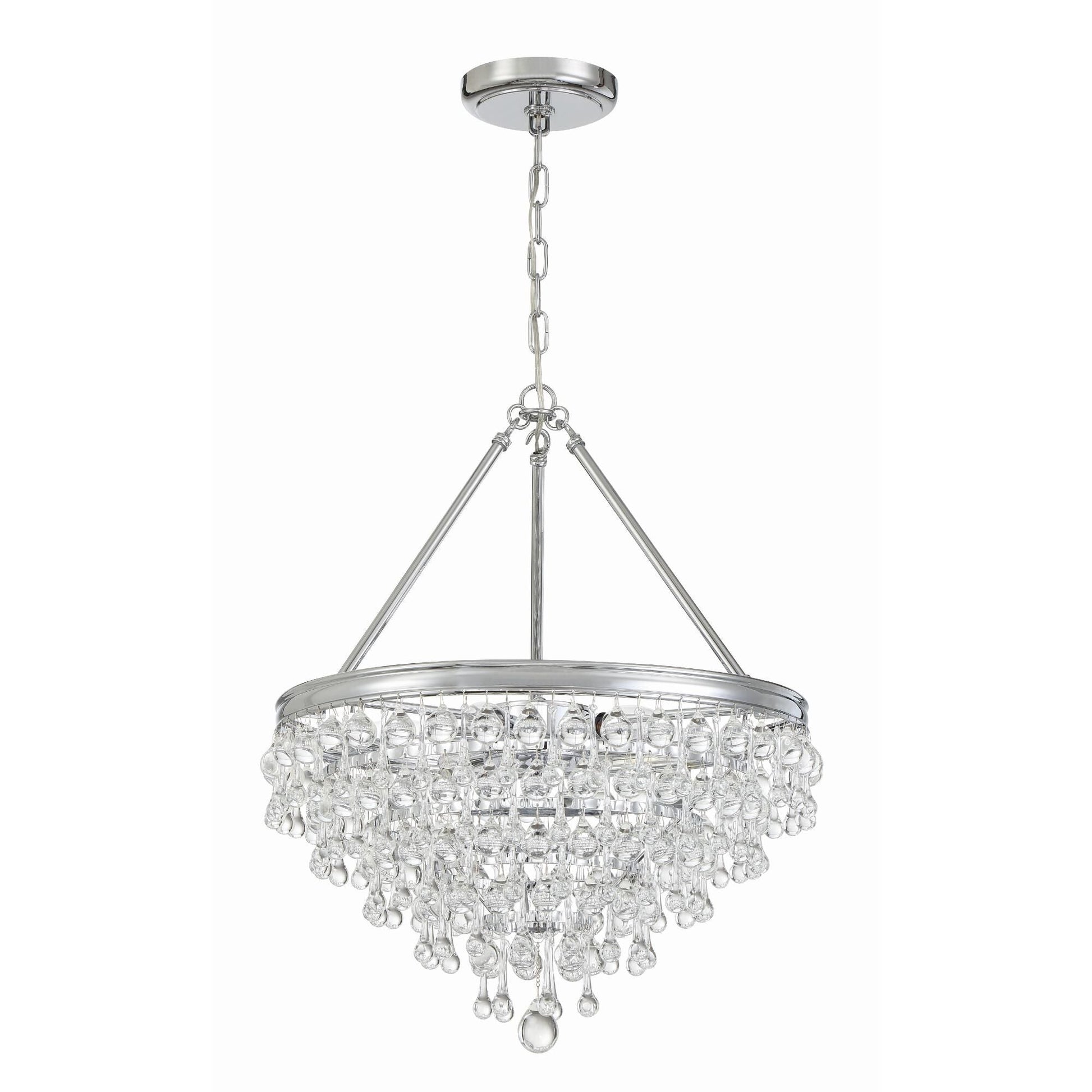 Calypso 20 Inch 6 Light Mini Chandelier - Lightings Menu