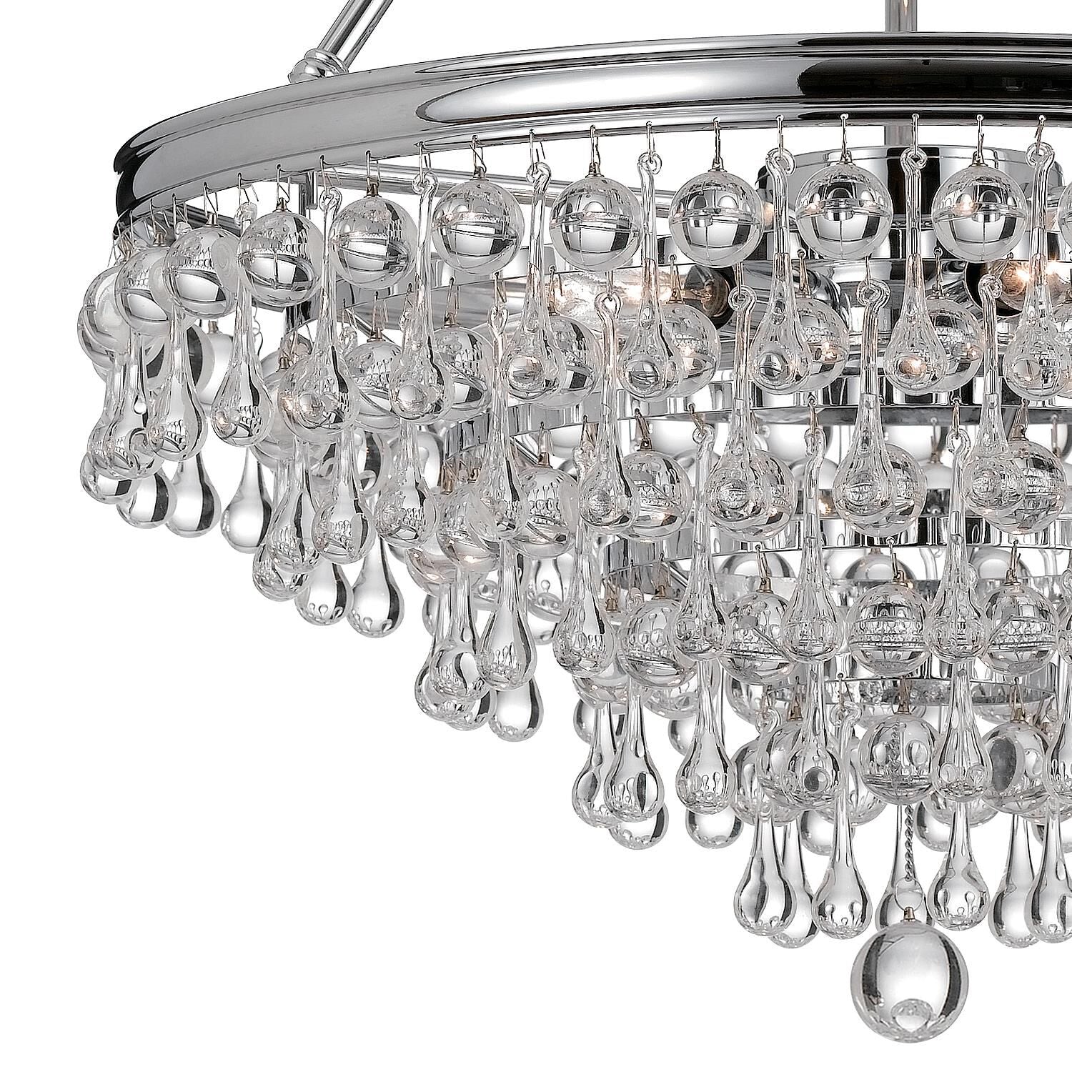 Calypso 20 Inch 6 Light Mini Chandelier - Lightings Menu