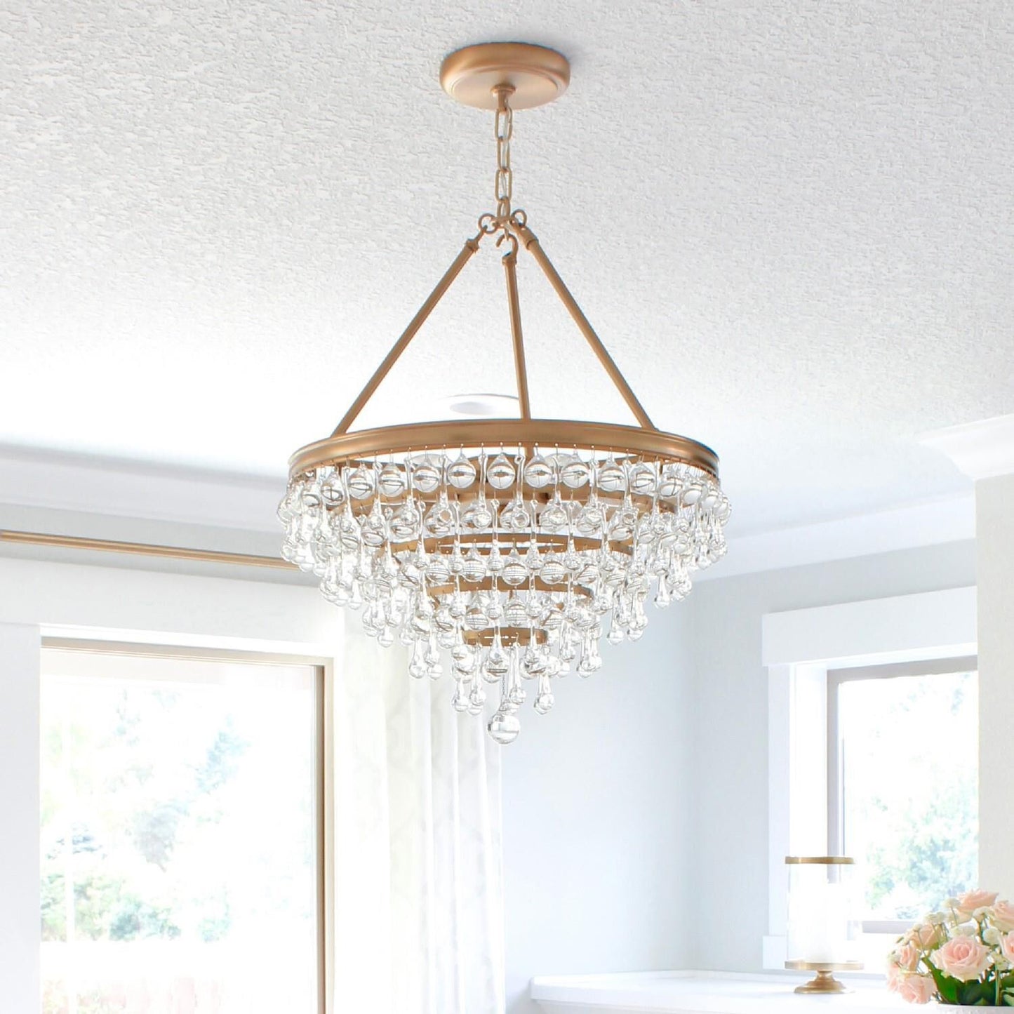 Calypso 20 Inch 6 Light Mini Chandelier - Lightings Menu
