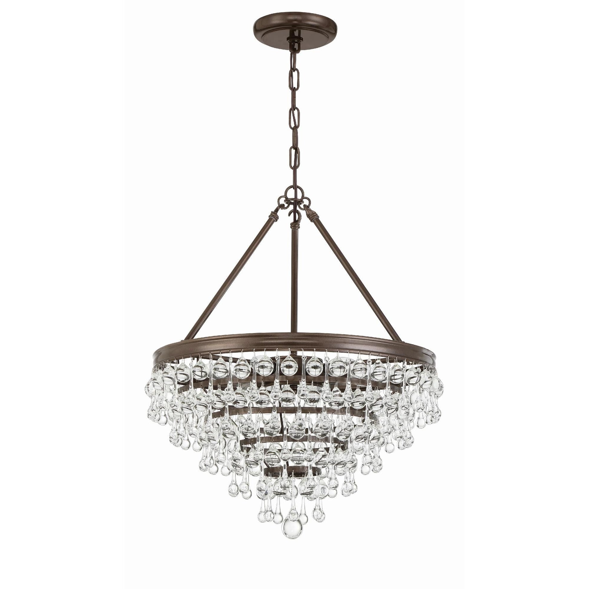 Calypso 20 Inch 6 Light Mini Chandelier - Lightings Menu