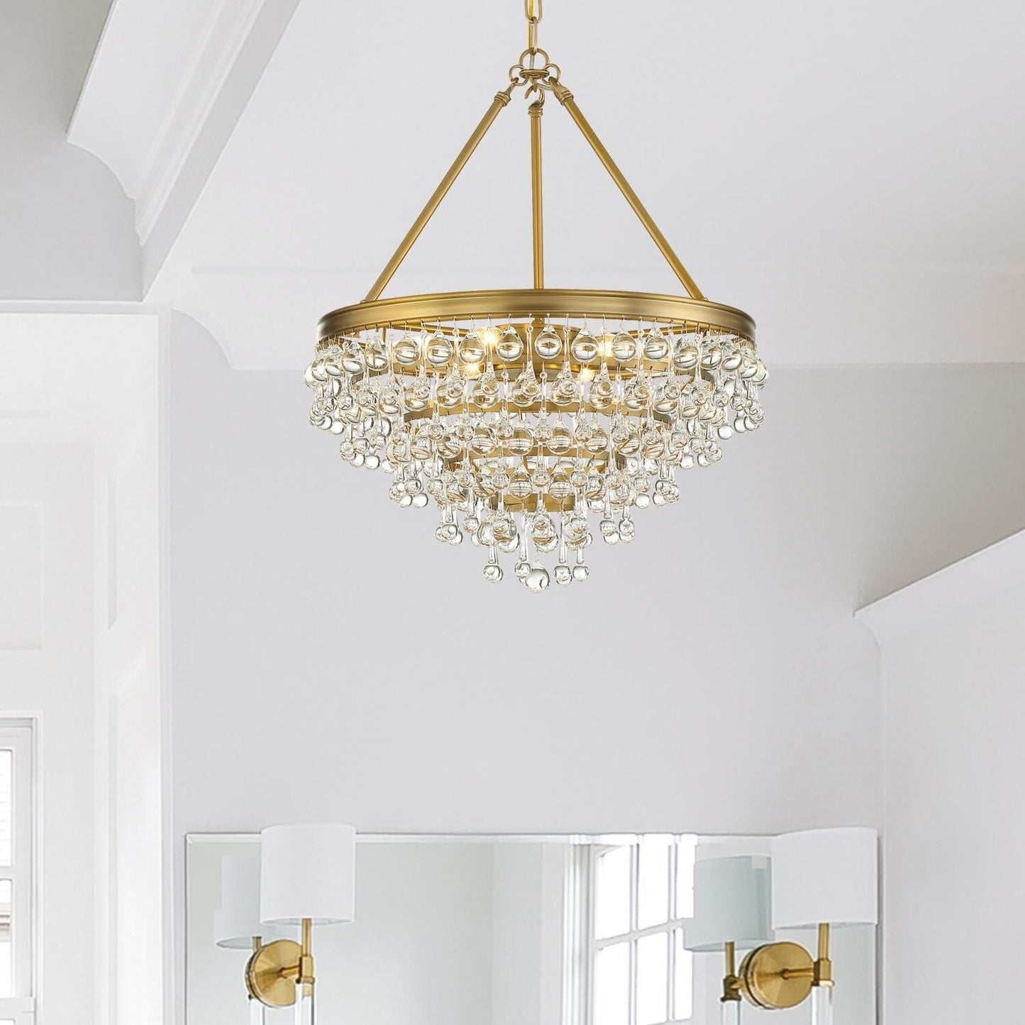 Calypso 20 Inch 6 Light Mini Chandelier - Lightings Menu