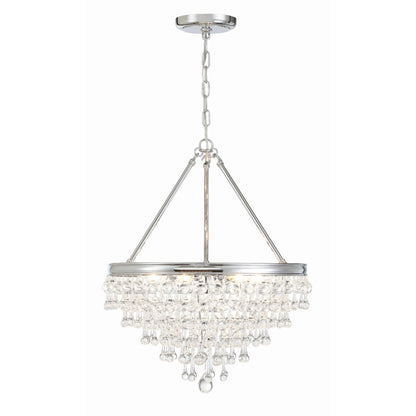 Calypso 20 Inch 6 Light Mini Chandelier - Lightings Menu