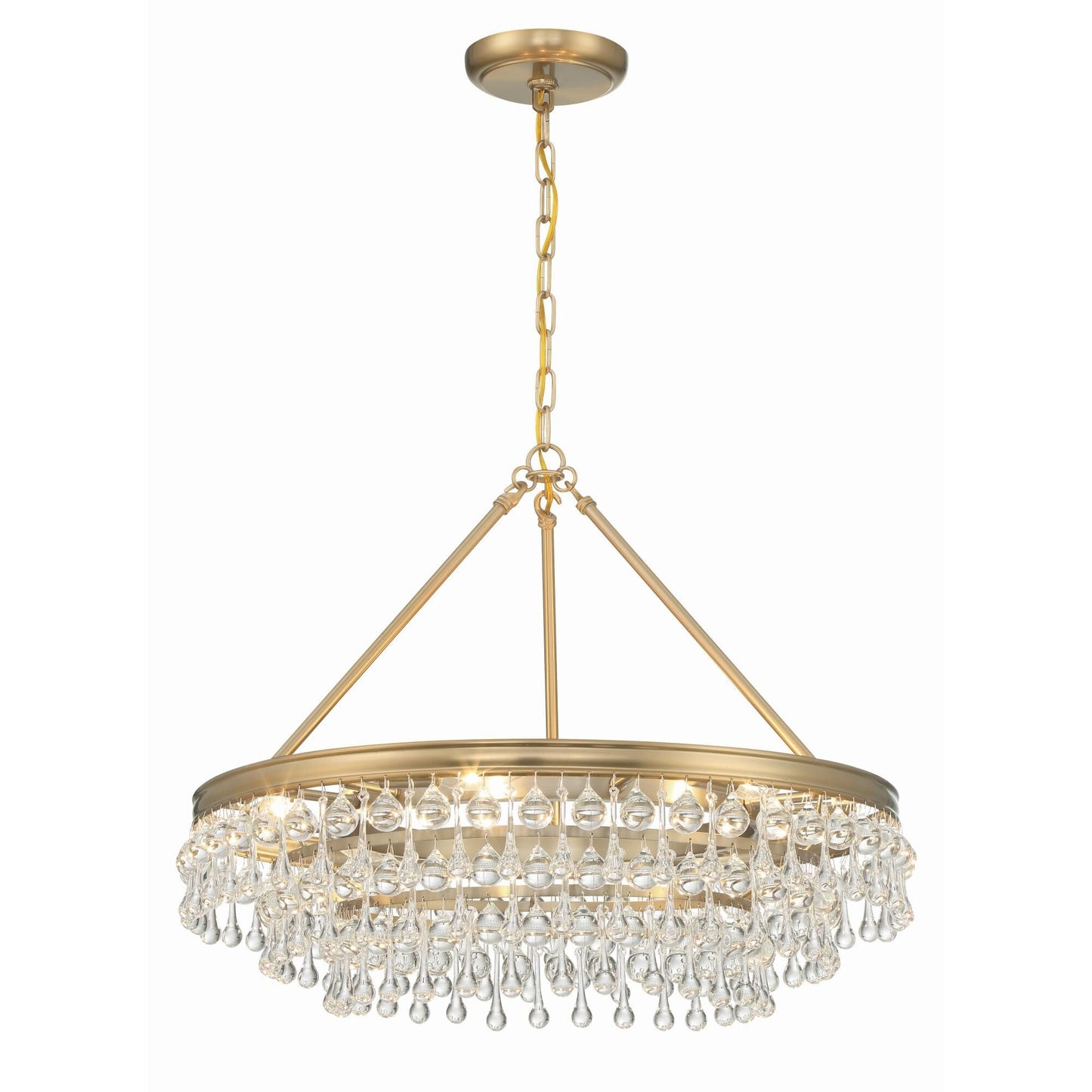 Calypso 25 Inch 6 - Light Crystal Chandelier Lighting - Lightings Menu