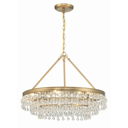 Calypso 25 Inch 6 - Light Crystal Chandelier Lighting - Lightings Menu