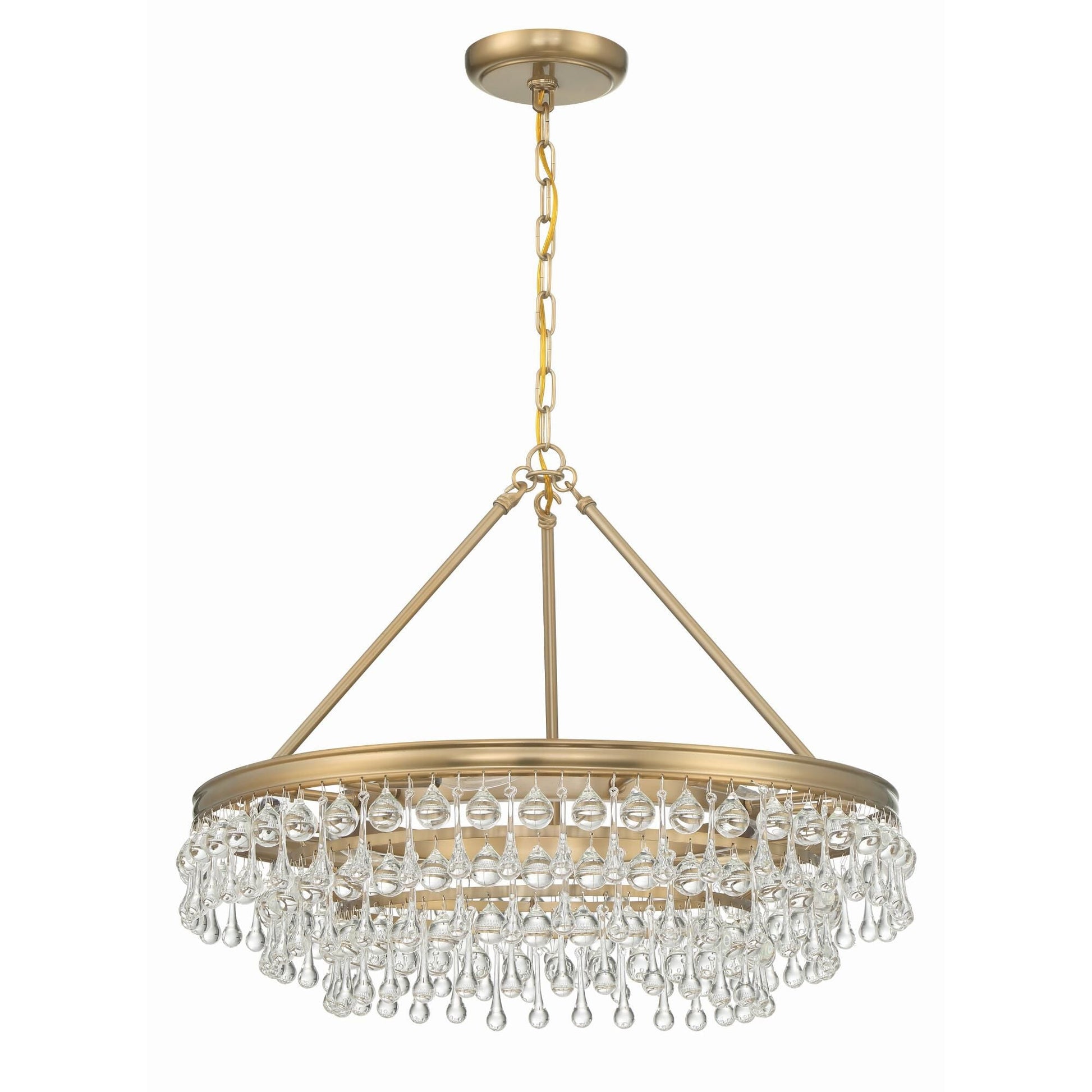 Calypso 25 Inch 6 - Light Crystal Chandelier Lighting - Lightings Menu