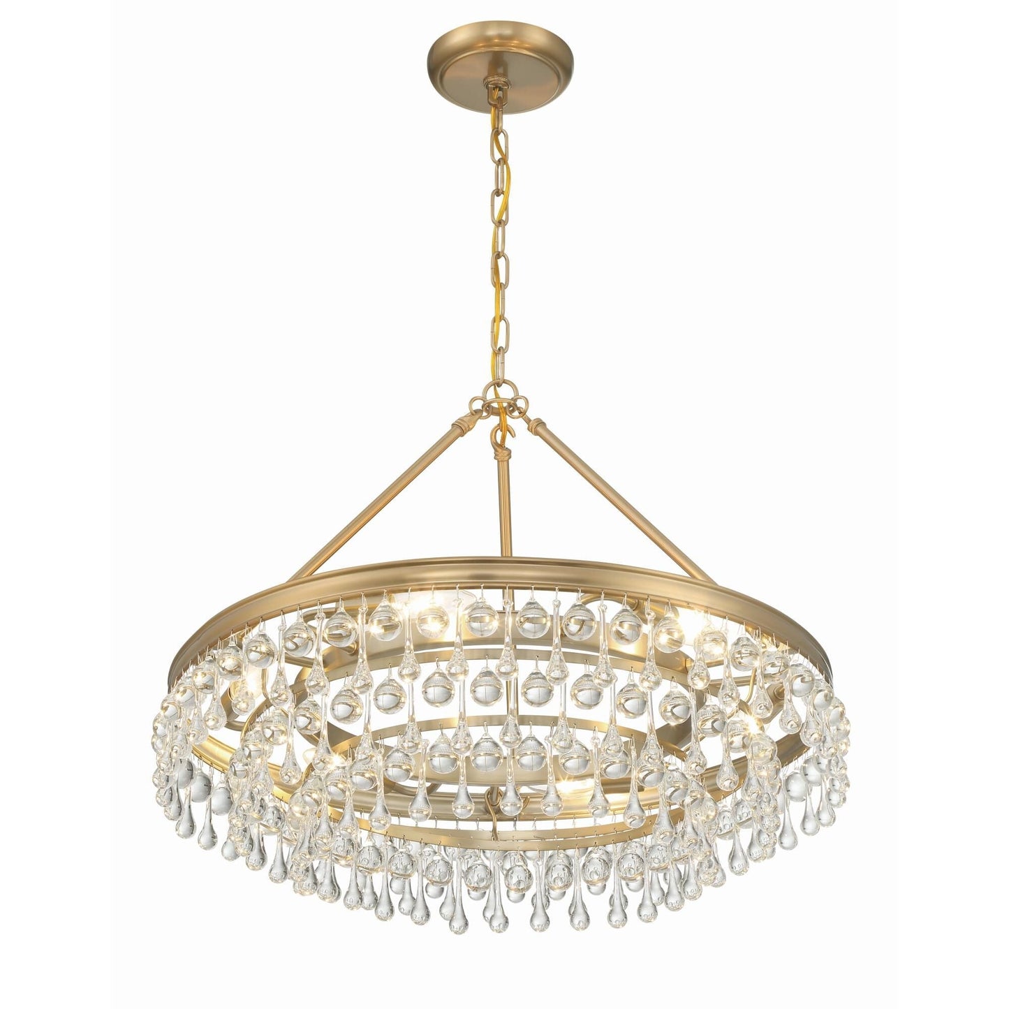 Calypso 25 Inch 6 - Light Crystal Chandelier Lighting - Lightings Menu