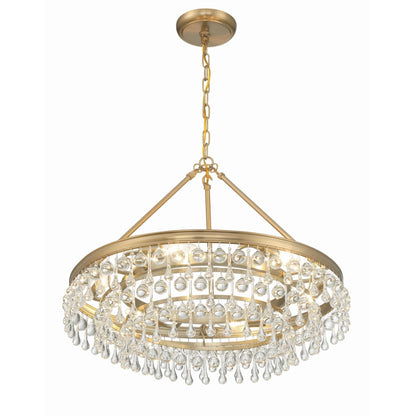 Calypso 25 Inch 6 - Light Crystal Chandelier Lighting - Lightings Menu