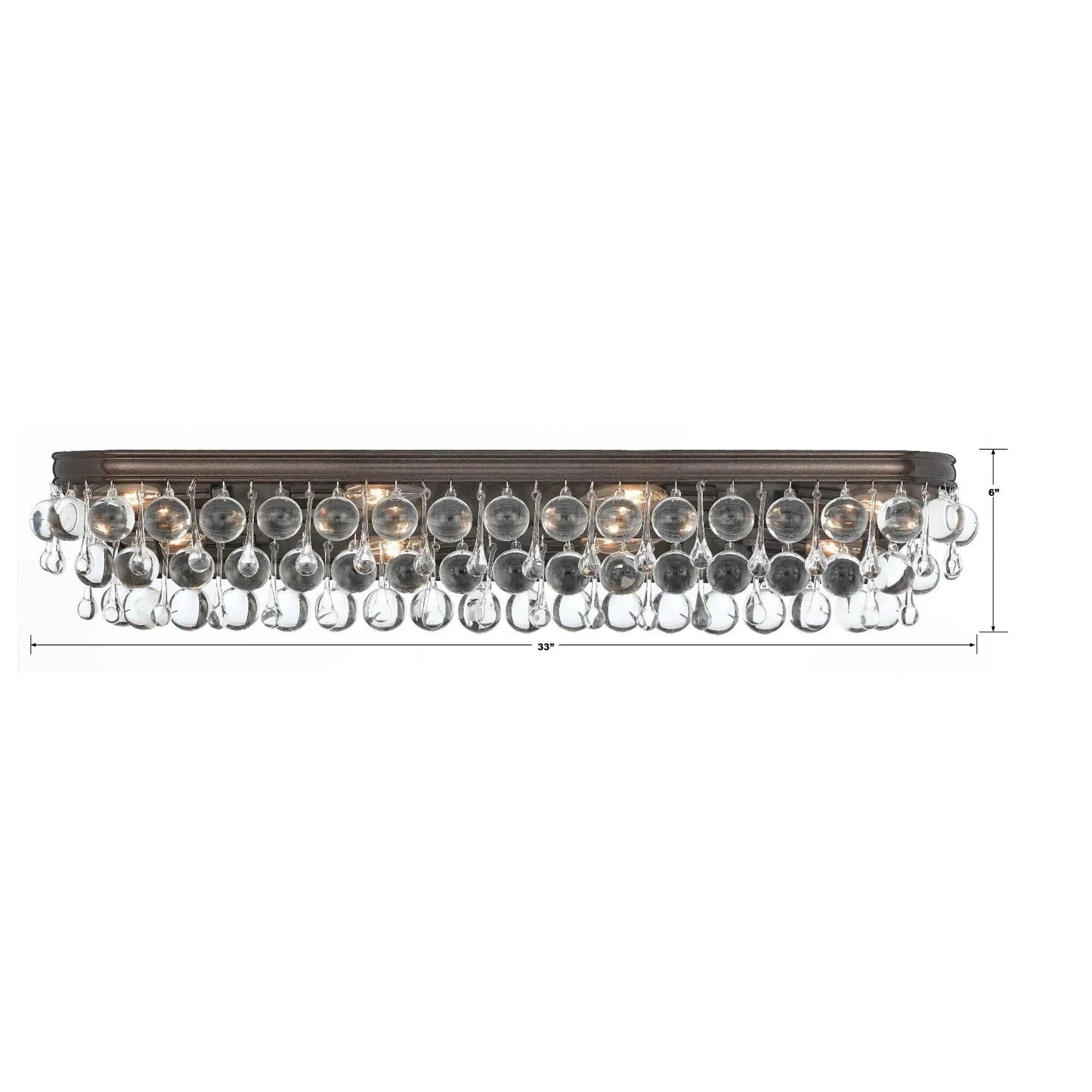 Calypso 33 - Inch 8 - Light Crystal Bath Vanity Light - Lightings Menu