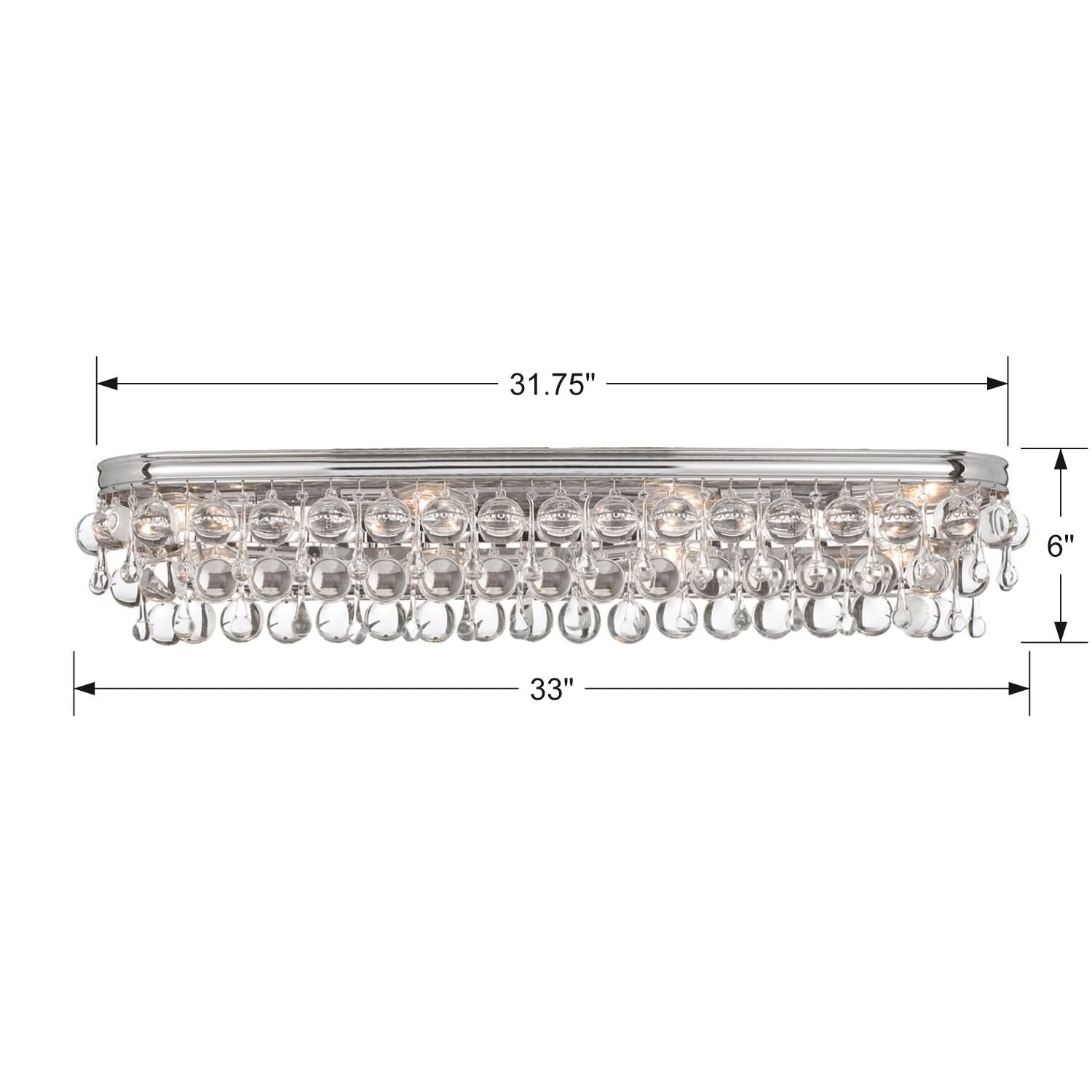 Calypso 33 - Inch 8 - Light Crystal Bath Vanity Light - Lightings Menu