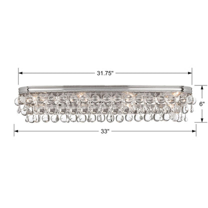 Calypso 33 - Inch 8 - Light Crystal Bath Vanity Light - Lightings Menu