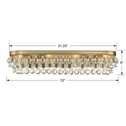 Calypso 33 - Inch 8 - Light Crystal Bath Vanity Light - Lightings Menu
