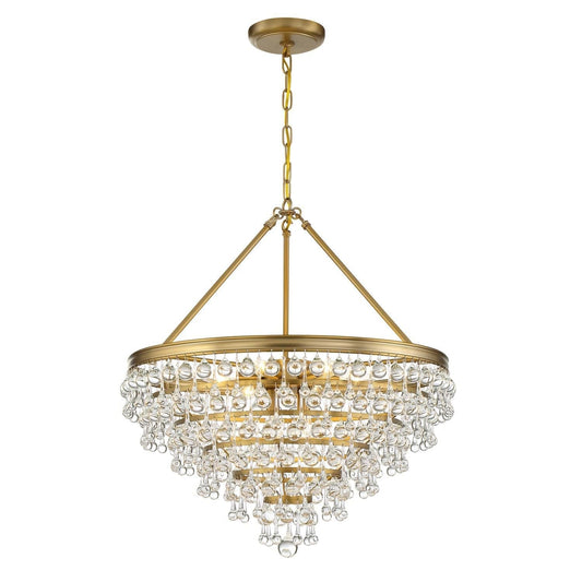 Calypso 8 - Light 25 - Inch Chandelier, Clear Glass Accents - Lightings Menu