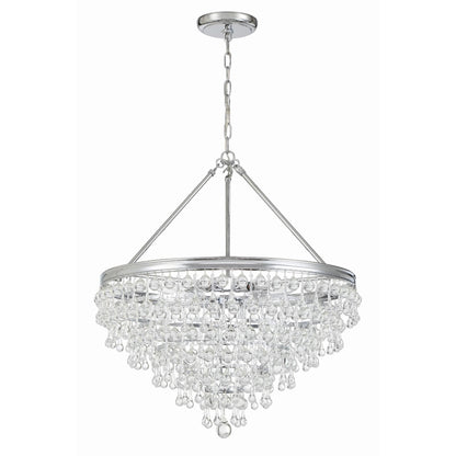 Calypso 8 - Light 25 - Inch Chandelier, Clear Glass Accents - Lightings Menu