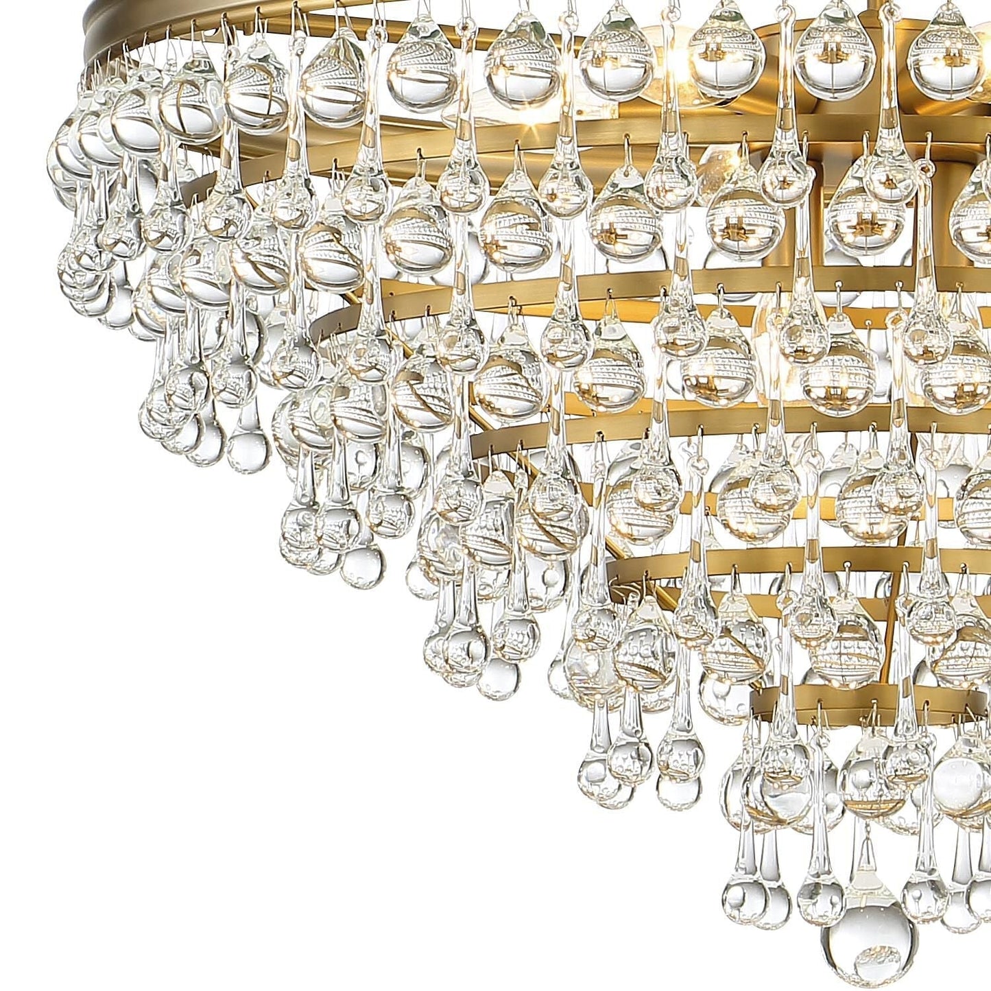 Calypso 8 - Light 25 - Inch Chandelier, Clear Glass Accents - Lightings Menu