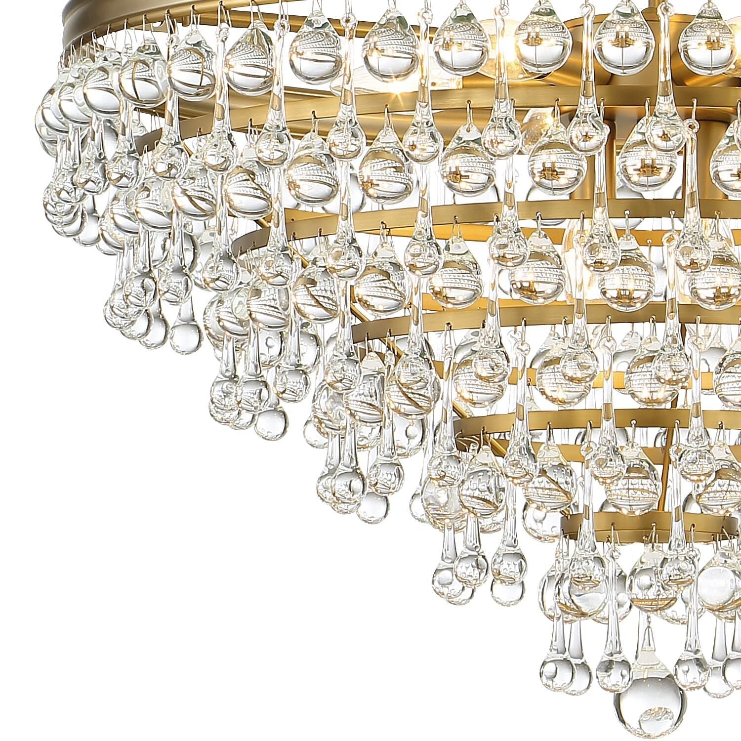 Calypso 8 - Light 25 - Inch Chandelier, Clear Glass Accents - Lightings Menu