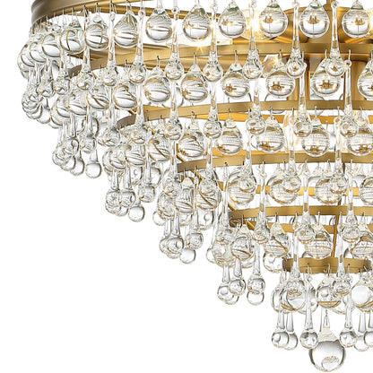Calypso 8 - Light 25 - Inch Chandelier, Clear Glass Accents - Lightings Menu
