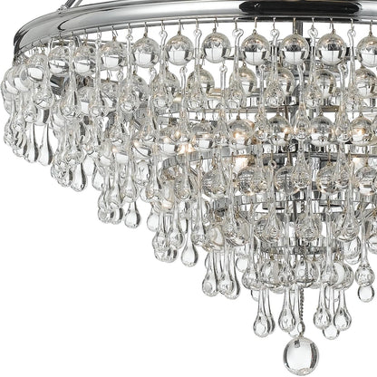 Calypso 8 - Light 25 - Inch Chandelier, Clear Glass Accents - Lightings Menu