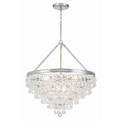 Calypso 8 - Light 25 - Inch Chandelier, Clear Glass Accents - Lightings Menu