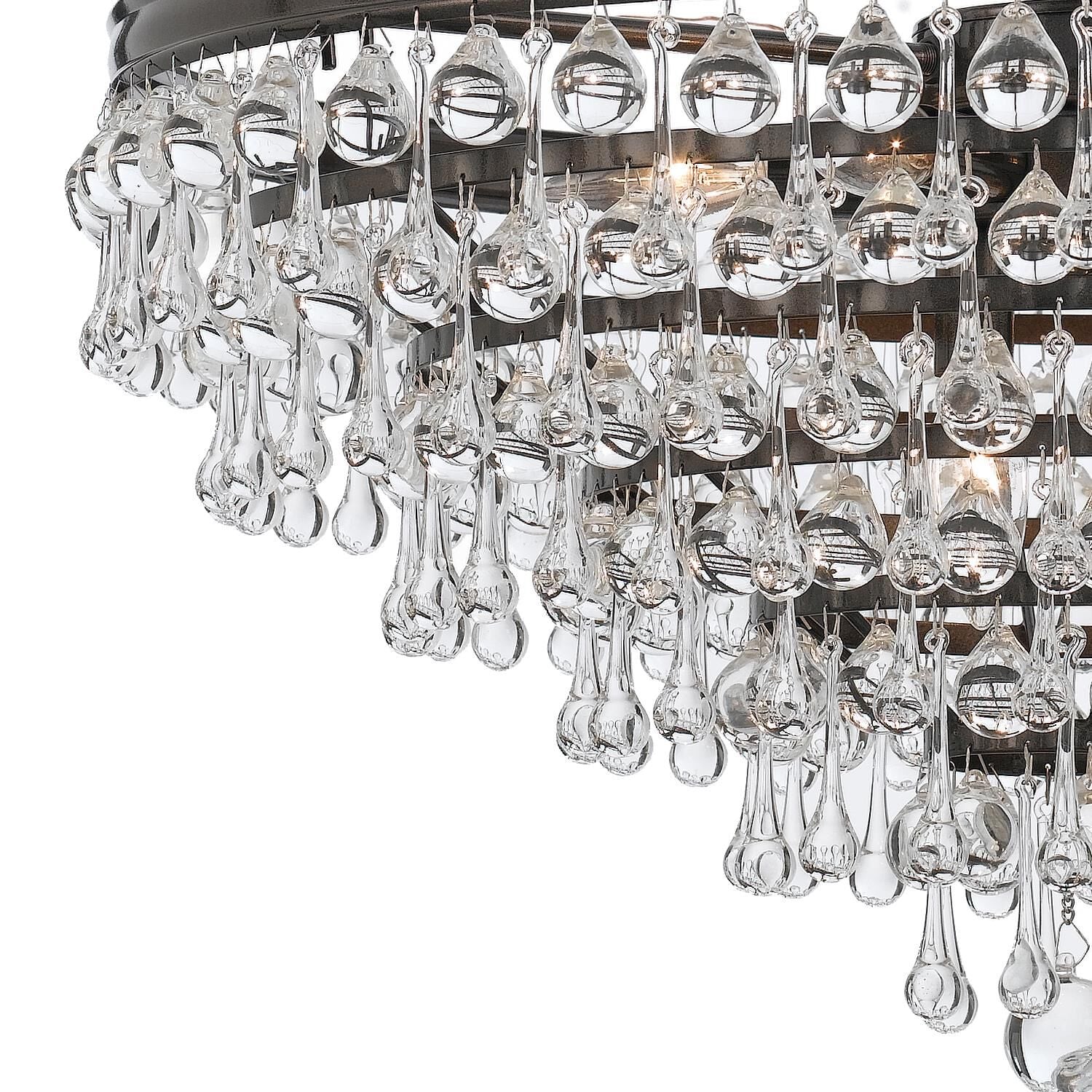 Calypso 8 - Light 25 - Inch Chandelier, Clear Glass Accents - Lightings Menu