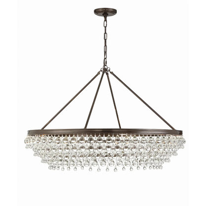 Calypso 8 - Light Chandelier with Clear Crystal Drops - Lightings Menu