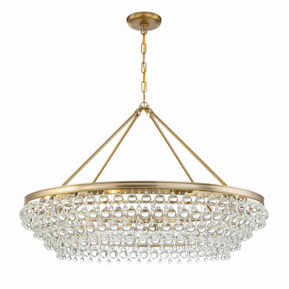 Calypso 8 - Light Chandelier with Clear Crystal Drops - Lightings Menu