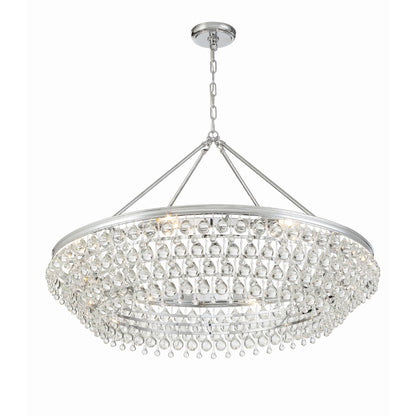 Calypso 8 - Light Chandelier with Clear Crystal Drops - Lightings Menu