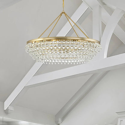 Calypso 8 - Light Chandelier with Clear Crystal Drops - Lightings Menu