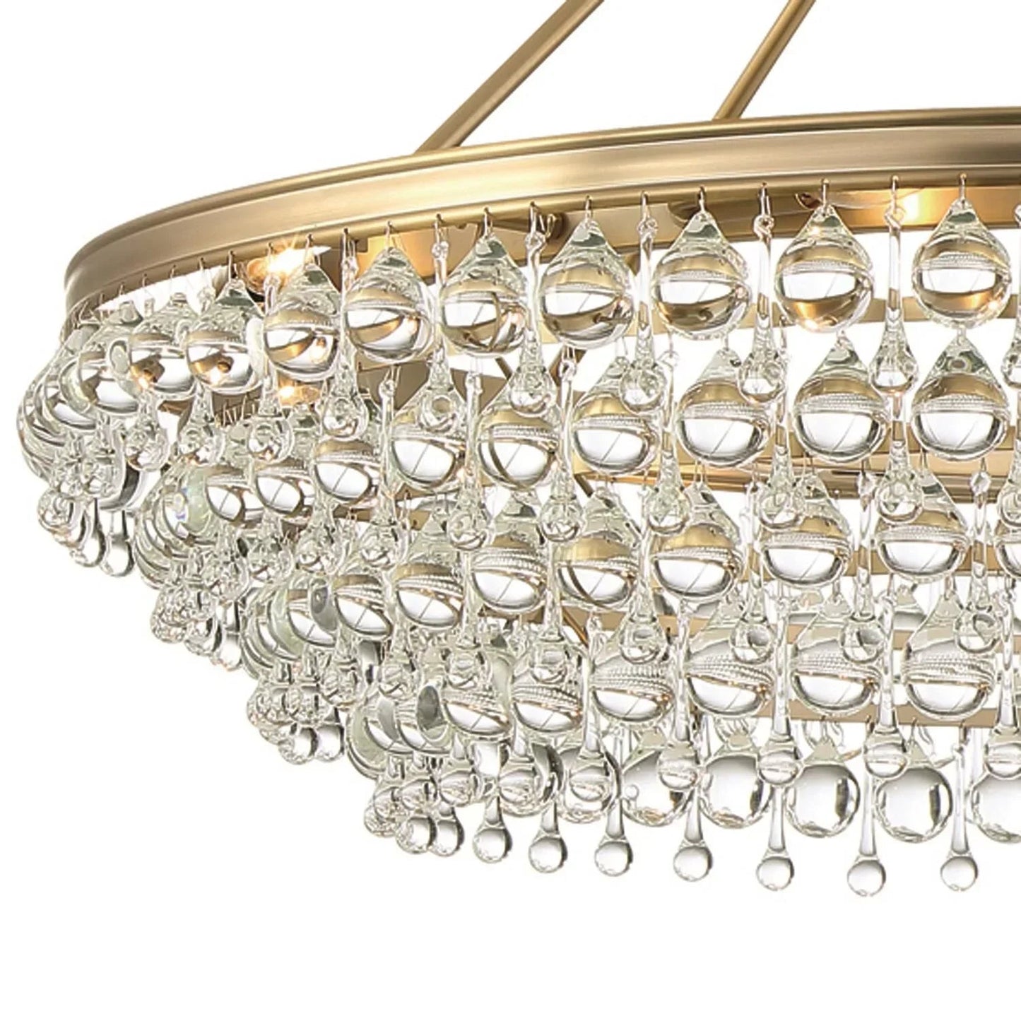 Calypso 8 - Light Chandelier with Clear Crystal Drops - Lightings Menu
