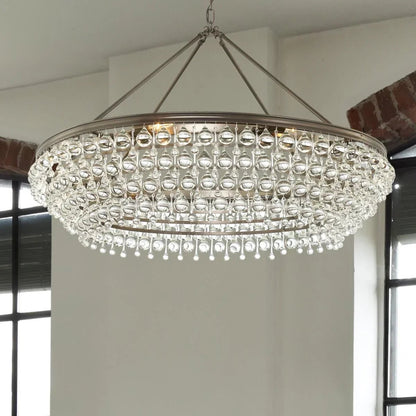 Calypso 8 - Light Chandelier with Clear Crystal Drops - Lightings Menu